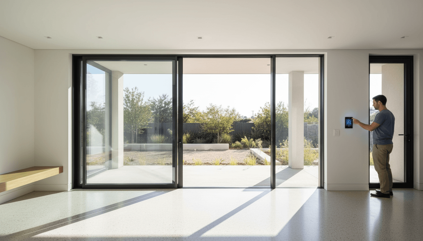 Instalación de ventana de aluminio en un interior luminoso